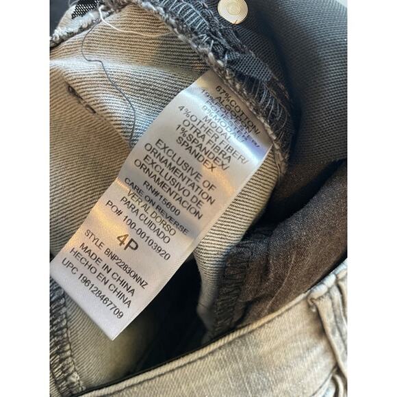 Democracy Ab technology Raw Hem Cropped Jeans Faded Gray Sz 4P - Picture 4 of 4